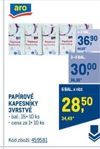 Makro PAPÍROVÉ KAPESNÍKY 3VRSTVÉ nabídka