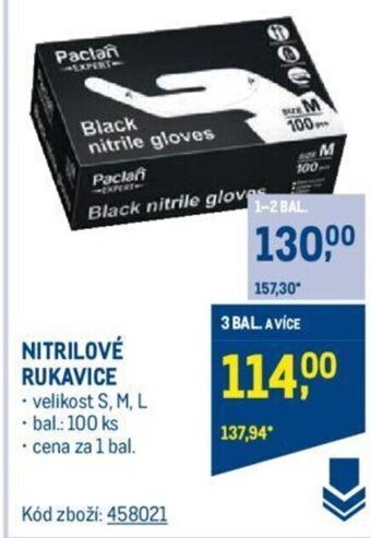 Makro NITRILOVÉ RUKAVICE nabídka