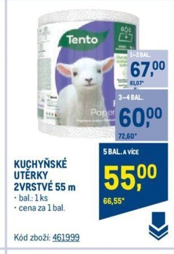 Makro Tento KUCHYŇSKÉ UTĚRKY 2VRSTVÉ 55 m nabídka