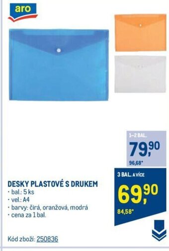 Makro DESKY PLASTOVÉ S DRUKEM nabídka
