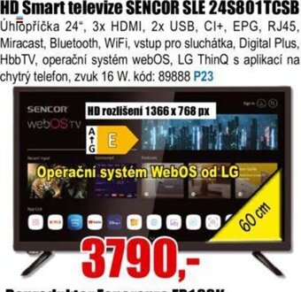 EVA HD Smart televize SENCOR SLE 24S801TCSB nabídka