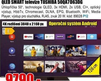 EVA QLED SMART televize TOSHIBA 500A7D63DG nabídka
