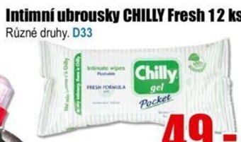 EVA Intimní ubrousky CHILLY Fresh 12 ks nabídka