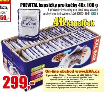 EVA PREVITAL kapsičky pro kočky 48x 100 g nabídka