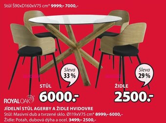 JYSK JÍDELNÍ STŮL AGERBY A ŽIDLE HVIDOVRE nabídka