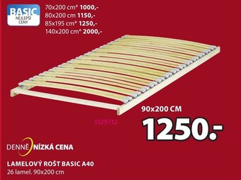 JYSK LAMELOVÝ ROŠT BASIC A40 nabídka