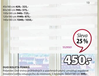 JYSK DUO ROLETA FEMRIS nabídka