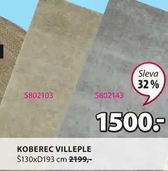JYSK KOBEREC VILLEPLE Š130xD193 cm nabídka