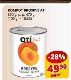 Flop Kompot broskve ati 850 g. p. p. 470 g nabídka