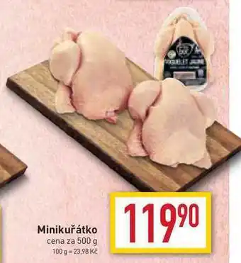 Billa Minikuřátko cena za 500 g nabídka