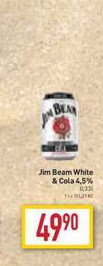 Billa Jim beam white & cola 4,5% 0,33l nabídka