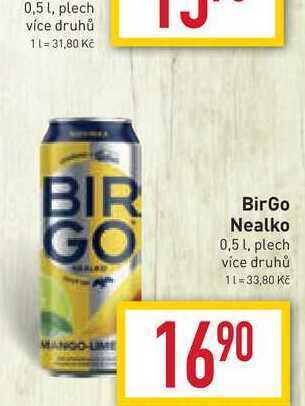 Billa Birgo nealko 0,5 l, plech nabídka