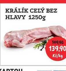 RABBIT řeznictví Králík celý bez hlavy 1250g nabídka