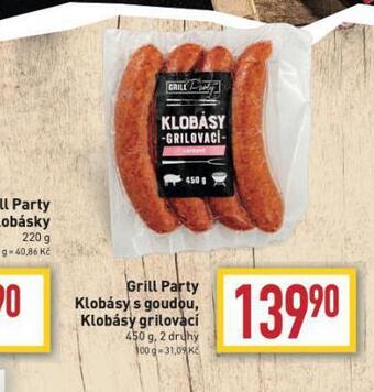 Billa Klobásy grilovací nabídka