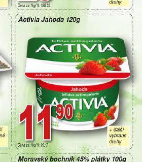 Hruška Activia jahoda nabídka
