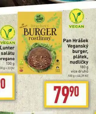 Billa Veganský burger nabídka