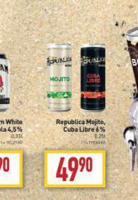 Billa Republica mojito nabídka