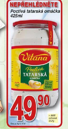 Hruška Poctivá tatarská omáčka nabídka