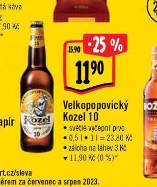Albert Pivo velkopopovický kozel nabídka