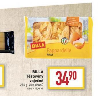 Billa Těstoviny vaječné nabídka