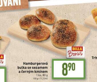 Billa Hamburgerová bulka nabídka