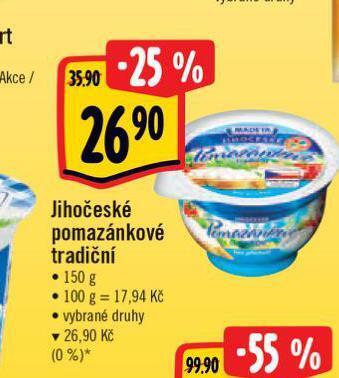 Albert Jihočeské pomazánkové tradiční nabídka
