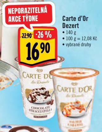 Albert Carte d'or dezert nabídka