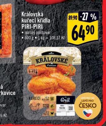 Albert Královská kuřecí křídla piri-piri nabídka