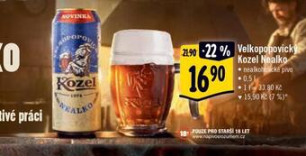 Albert Pivo velkopopovický kozel nealko nabídka