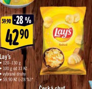 Albert Lay's chipsy nabídka
