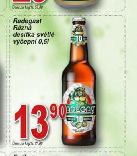 Hruška Pivo radegast rázná 10 nabídka