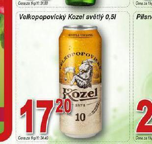 Hruška Pivo velkopopovický kozel 10 nabídka