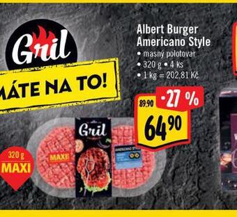 Albert Burger americano style nabídka