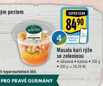 Albert Masala kari rýže se zeleninou nabídka