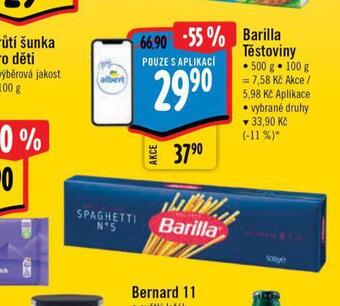 Albert Barilla těstoviny nabídka