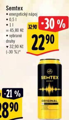Albert Semtex energetický nápoj nabídka