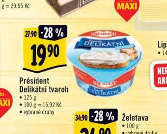 Albert Président delikátní tvaroh nabídka