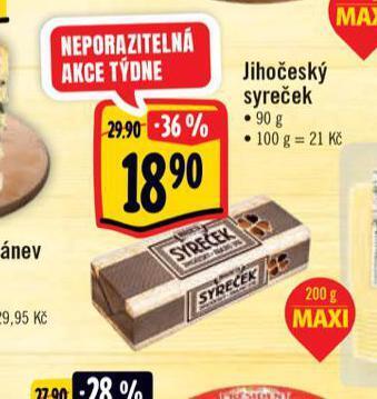 Albert Jihočeský syreček nabídka