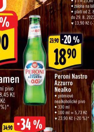 Pivo peroni nastro azzurro nealko