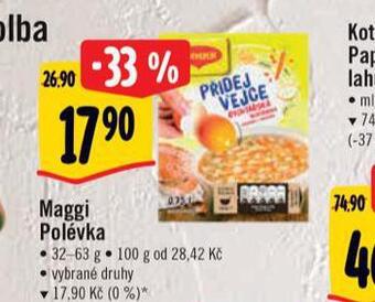 Albert Maggi polévka nabídka