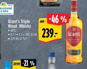 Albert Grant's triple wood whisky nabídka