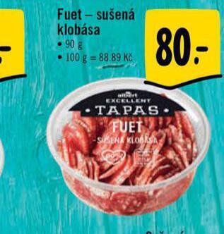 Albert Fuet sušená klobása nabídka