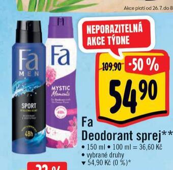 Albert Fa deodorant sprej nabídka