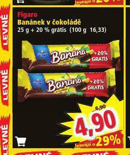 Norma Figaro banánek v čokoládě nabídka