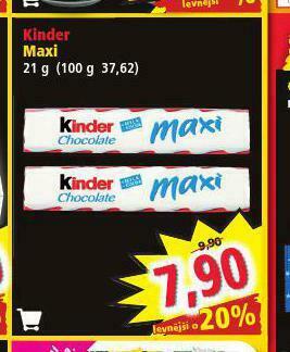 Norma Kinder maxi nabídka