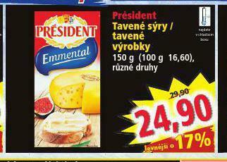 Norma Président tavený sýr nabídka