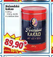 Norma Holandské kakao nabídka
