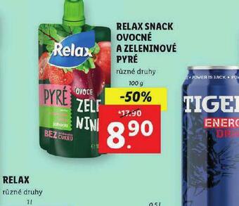 Lidl Relax snack ovocné a zeleninové pyré nabídka