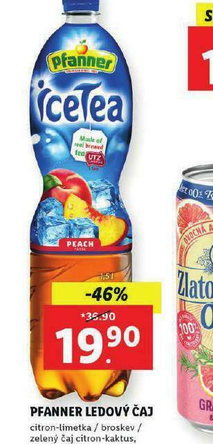 Lidl Pfanner ledový čaj nabídka
