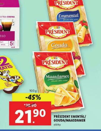 Lidl Président ementál nabídka